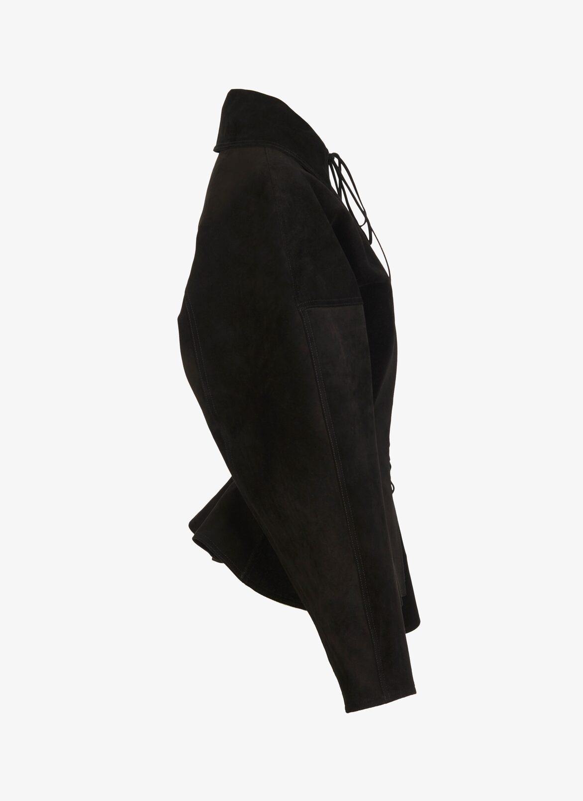 ALAÏA EDITION 1986 Suede Lace-Up Jacket ALAÏA BLACK ALAÏA EDITION 1986 SUEDE LACE-UP JACKET